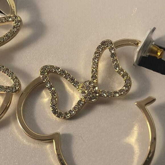 Disney Baublebar minnie mouse earrings with rhinestone bow - Picture 3 of 3